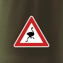 Dopravní značka - Pozor pštros
