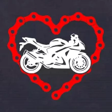 Moto srdce řetěz - supersport