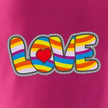 Love nápis duhový