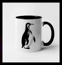 Tučňák černobílý z boku