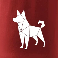 Origami pes z boku