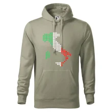 Itálie obrys vlajka