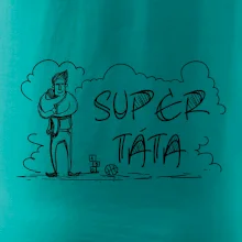 Kreslený nápis super táta