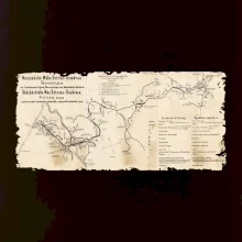 Mapa Báňské dráhy z Moravské Ostravy do Doubravy