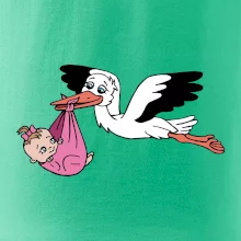 Čáp a miminko - holka (Hana-creative)