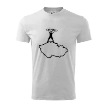 Mapa ČR - cyklista na prsou