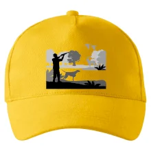 Lovec a ohař v lese