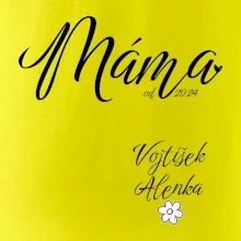 Máma od roku + jména dětí dole vlevo