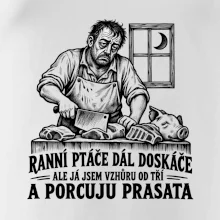 Řezník vzhůru od tří a porcuju prasata
