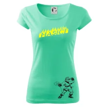 Hasič stojící - nápis hasiči - Velký nápis  na zádech