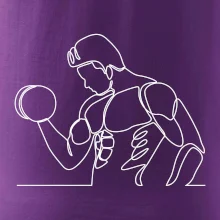 Fitness muž jedním tahem