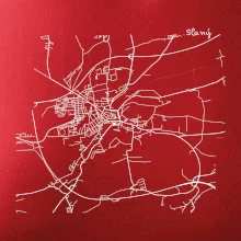 Mapy měst černobílé Slaný