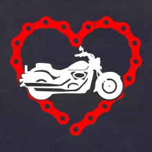 Moto srdce řetěz - chopper