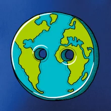 Planeta země knoflík (Pecka design)