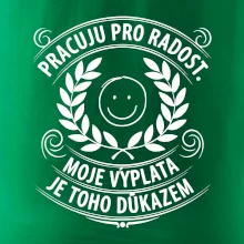 Pracuju pro radost. moje výplata je toho důkazem