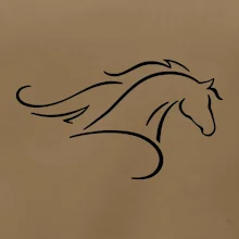 Kůň - bežící silueta hlavy