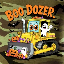 Halloweenský boo dozer Halloweenský boo dozer