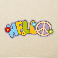 Hello hippie symbol