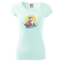 Husky na vodním skútru