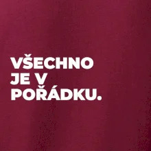 VŠECHNO JE V POŘÁDKU.