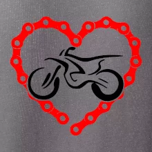 Moto srdce řetěz - enduro