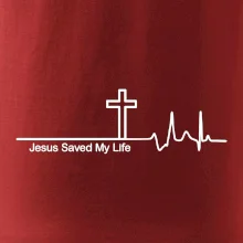 Jesus Saved My Life kříž ekg