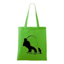 Rybář tahající rybu