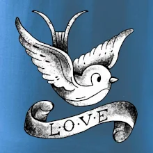 Love holubice - kreslená