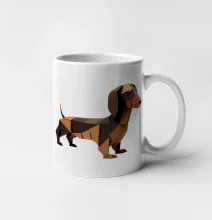 Jezevčík - slepený z papíru