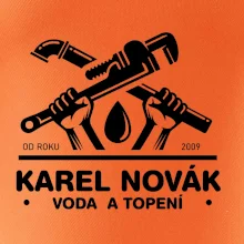 Instalatér - Překřížené klíče vlastní nápis