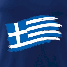 Řecko vlajka - štětkou
