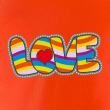 Love nápis duhový