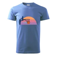 Retro západ slunce a basketbalový koš
