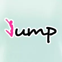 Jump - nápis a panáček