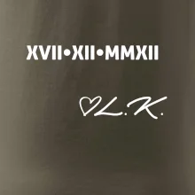 Datum výročí a iniciály