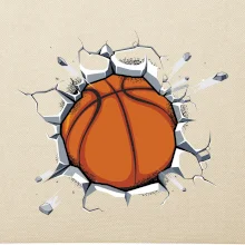 Basketbal míč v triku