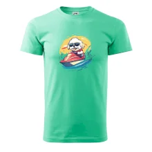 Lhasa Apso na vodním skútru