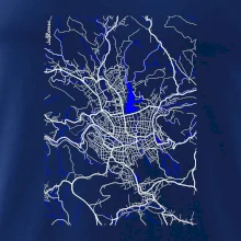 Jablonec nad Nisou - Mapa s vodními toky