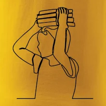 Student a kniha jedním tahem