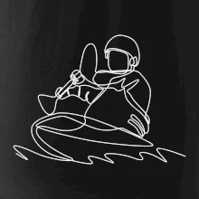 Kajak na vodě jedním tahem