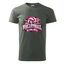 Volejbalový míč u sítě eat sleep repeat