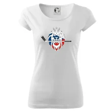 Lev s hokejkou v tlamě - Česká vlajka