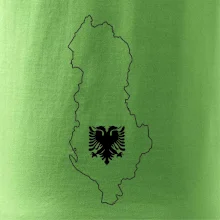 Albánie obrys mapa
