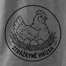 Strážkyně hnízda slepice v emblému