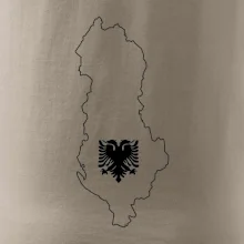 Albánie obrys mapa