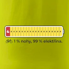 1 % nohy, 99 % elektřina