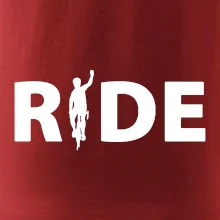 Ride - nápis s cyklistou