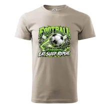 Fotbalový míč a stadion eat sleep repeat