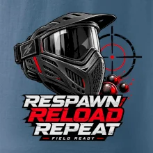 Paintballová maska respawn reload repeat