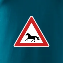 Dopravní značka - Pozor kůň běžící